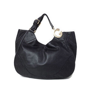 Gucci Charlotte Leather Hobo Bag Black